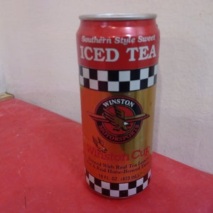 Vintage Tea Can, Nascar Winston Cup Winston Motorsports Southern Style Sweet Iced Tea Can#