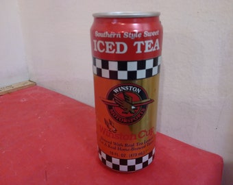 Vintage Tea Can, Nascar Winston Cup Winston Motorsports Southern Style Sweet Iced Tea Can#