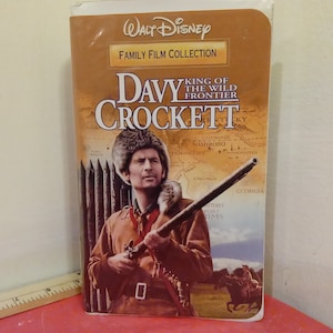 Vintage VHS Kassette, Davy Crockett König der Wilden Front oder Davy Crockett die Flusspiraten #, Walt Disney Collection