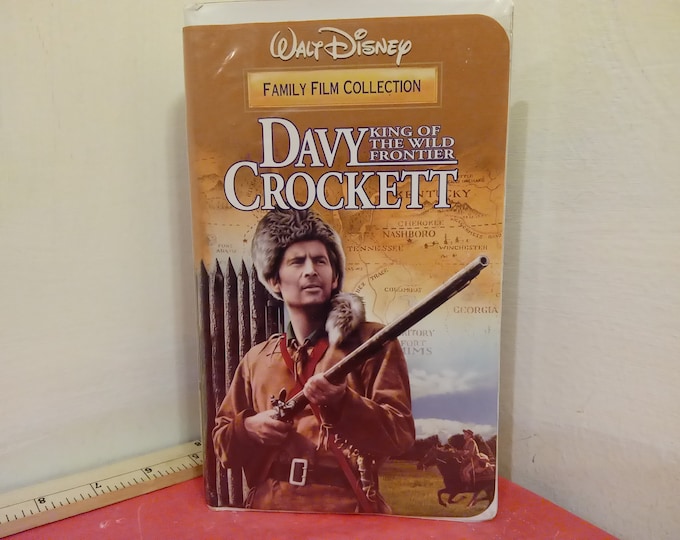 Vintage VHS Movie Tape, Davy Crockett King of the Wild Frontier, Walt Disney Collection