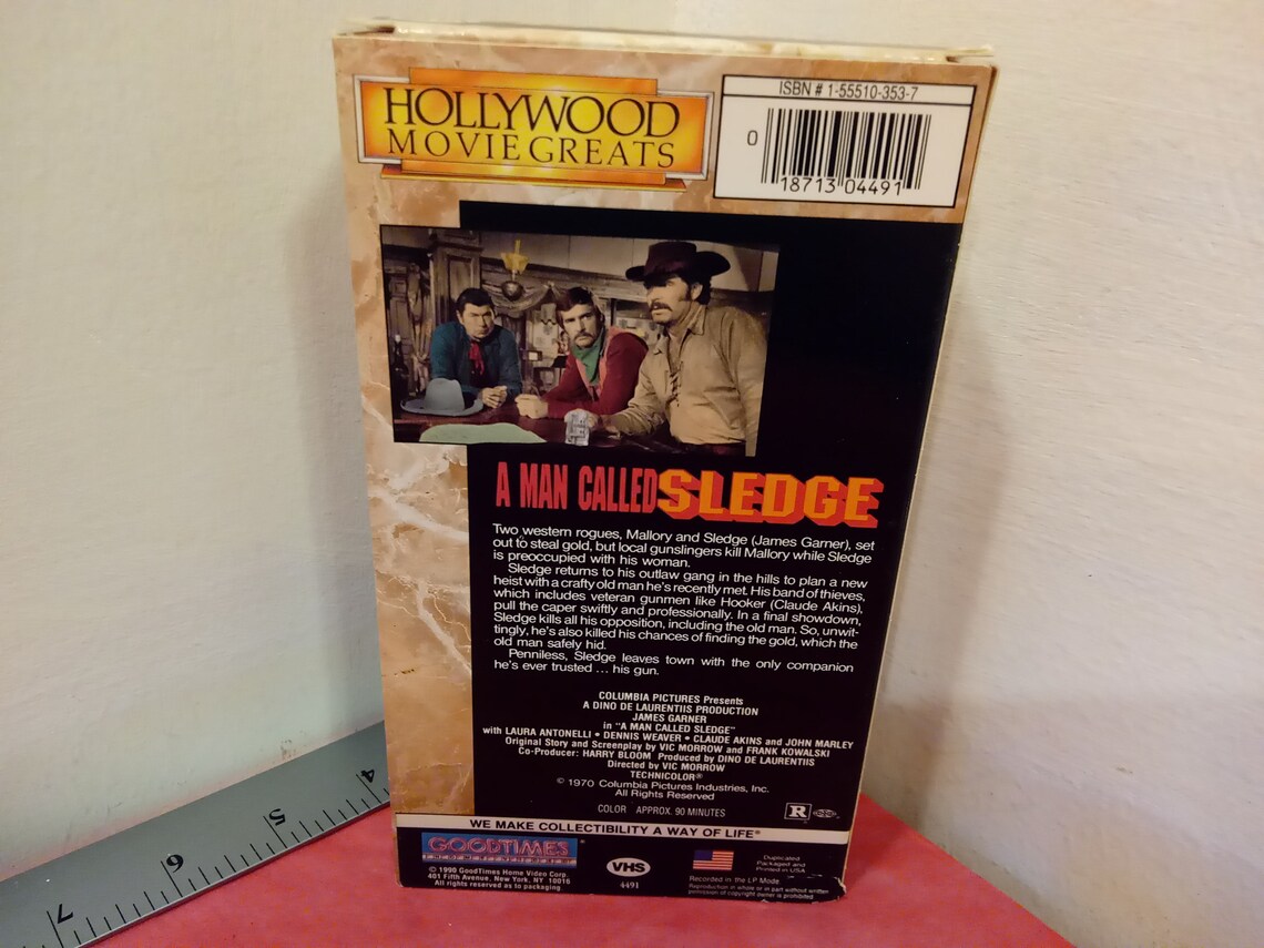 Vintage VHS Movie Tape A Man Called Sledge James Garner Etsy