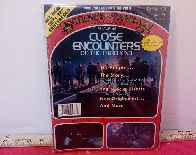 Vintage Sci-Fi Magazine, Science Fantasy 2nd Collector's Edition, Close Encounters of the Third Kind, 1978