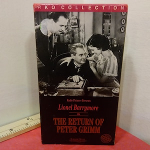 Vintage VHS Movie Tape, The Return of Peter Grimm, Lionel Barrymore, 1991~