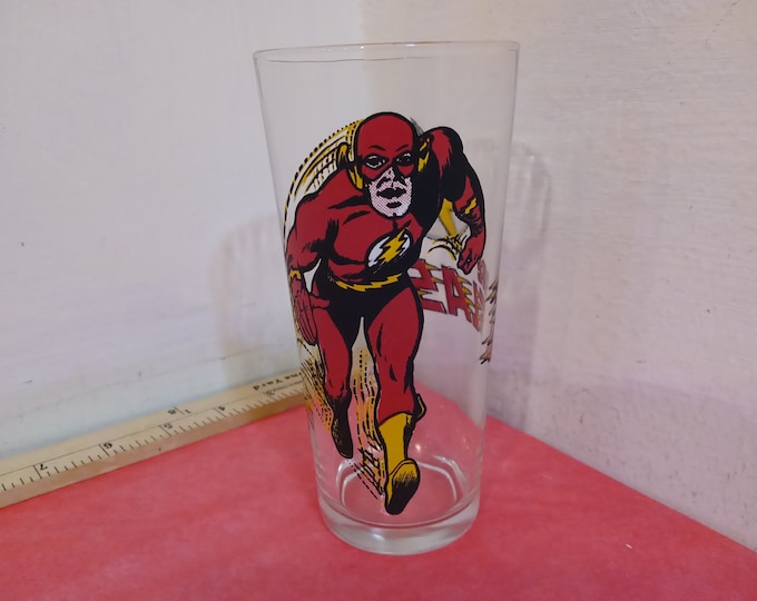 Vintage Superhero Glass, DC Comics Pepsi Collector Series Glass, The Flash, 1971#