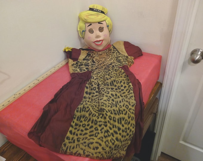 Vintage Wilma Flintstone Halloween Costume, Ben Cooper, Small 4-6, 1960's~