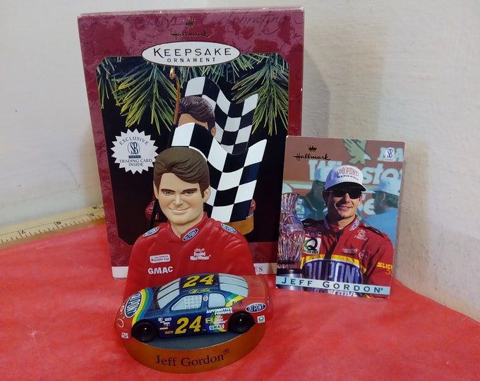 Vintage Christmas Ornament, Hallmark Keepsake Ornament "Jeff Gordon" Stock Car Champions, 1997