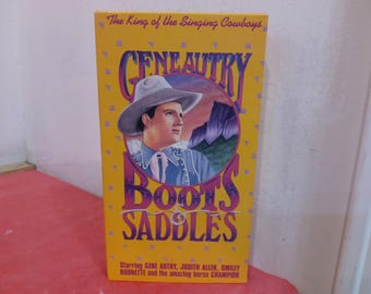 Vintage VHS Movie Tape, Gene Autry, Roy Rogers Show, and Baseball Movies, Boots and Saddles, Open Range, Jesse James, or Others, 1980s/90's#