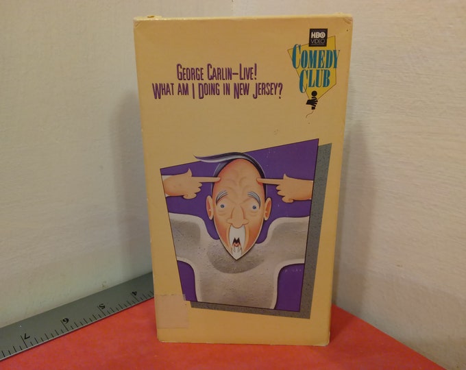 Vintage VHS Movie Tape, George Carlin Live "What am I Doing in New Jersey", George Carlin, 1988~