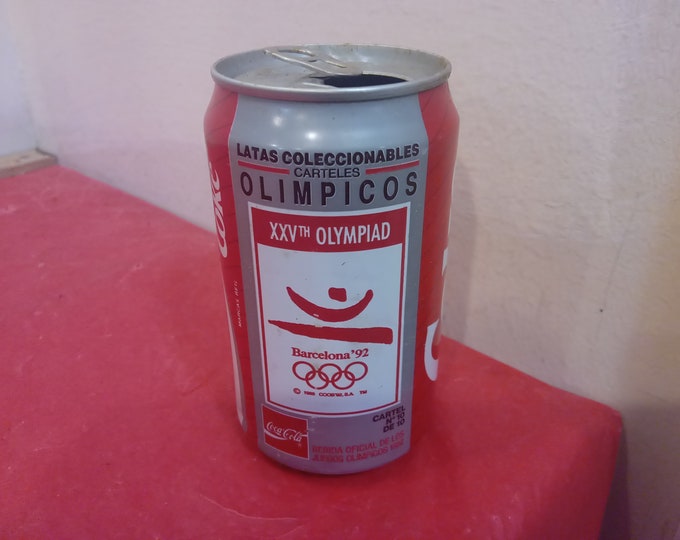 Vintage Coca-Cola Can, 25th Olympiad Coke Can, Olimpicos Barcelona Coca-Cola Can 33 CL, 1992#