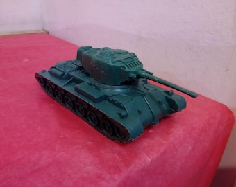 Vintage Pretend Play Vehicles, Plastic Toy Vehicles, Tanks made by Aurora, Made in USA, or in Hong Kong