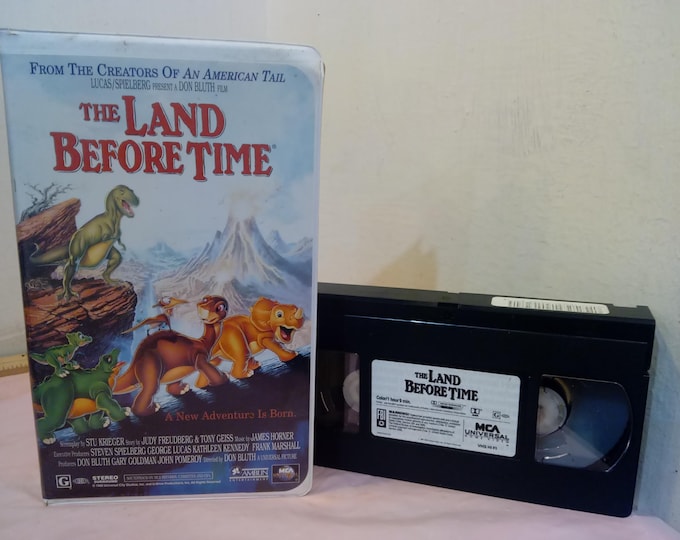 Vintage VHS Movie Tapes, The Land Before Time I thru VI or The Big Freeze, or Dinosaur Movies, 1990's