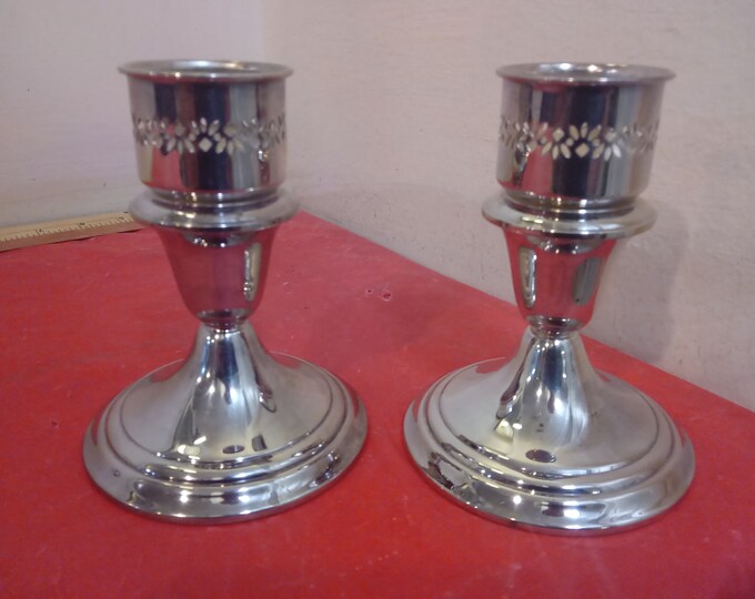 Vintage Candlestick Holders, Gotham Silver Plated Candlestick Holders
