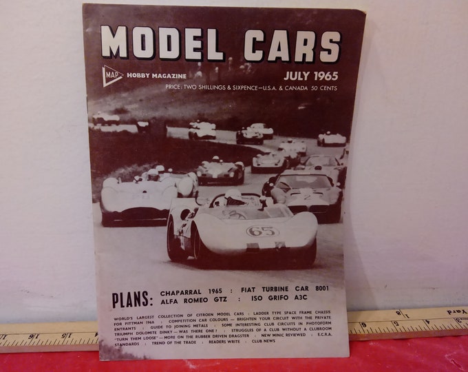 Vintage Hobby Magazine, Model Cars Hobby Magazine July-December, 1965