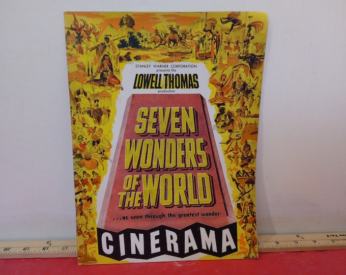 Vintage Memorabilia Movie Magazine, Seven Wonders of the World by Lowell Thomas, 1956