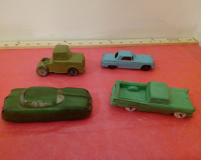 Vintage Tootsie Toy Car, Hard Rubber and Plastic Cars and Truck, 1950's#