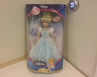 Vintage Doll, Disney Princess Cinderella Porcelain Doll, Special Edition Brass Key Doll, 2005