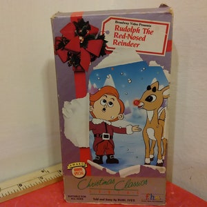 Vintage VHS Movie Tape, Rudolph the Red Nosed Reindeer, 1989