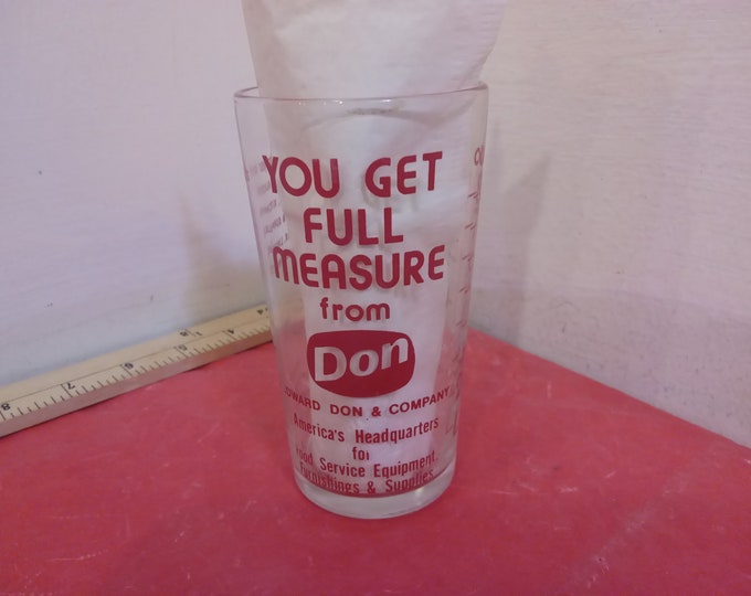 Vintage Measuring Cup, You Get Full Measure from Don Measurement Glass, 1 Cup with Different Markings