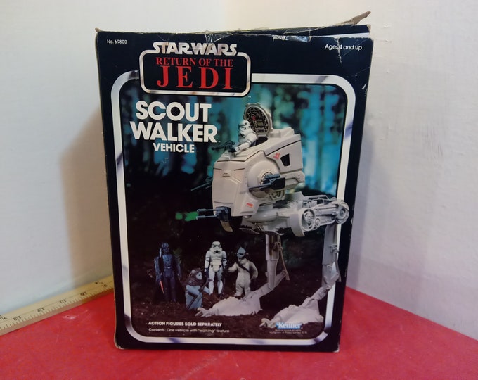 Vintage Star Wars Toy, Scout Walker Vehicle "Star Wars Return of the Jedi" with Original Box, 1983#