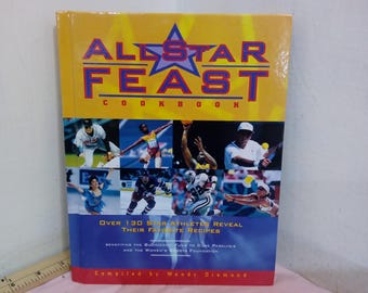 Vintage Cookbook, All-Star Feast Cookbook, Recipes from the Star Athletes Favorite Recipes, 1997