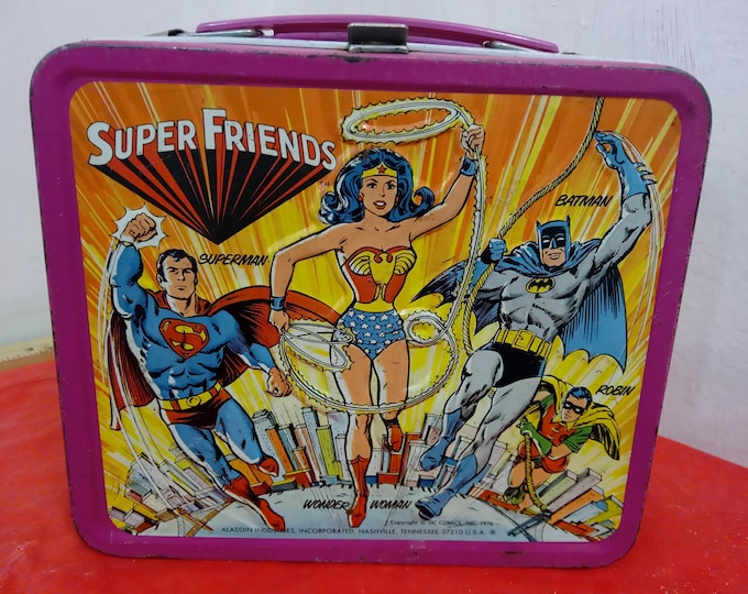 Vintage Lunchbox, DC Comics Super Friends by Aladdin, 1976