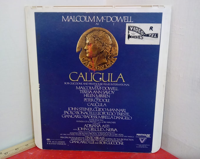Vintage Video Disc Movie, Caligula by Vestron Home Video Discs, 1980's