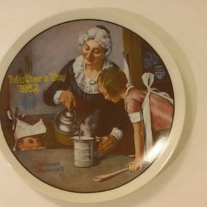Collectible Knowles plaat &quot;Koken les&quot; Norman Rockwell, 1982