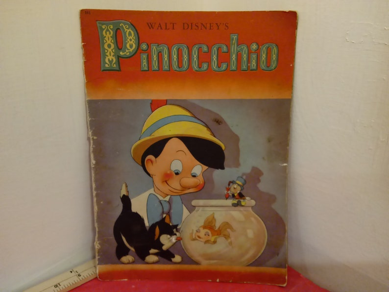 Vintage Walt Super Ranking TOP10 Special SALE held Disney#39;s Pinocchio Book Picture Comic Whitman