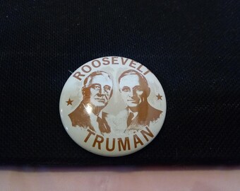 Vintage Political Pushback Pins, Political Pins for Winners and Losers of Elections, Nixon, Truman, Roosevelt, Eisenhower, Hoover, and More