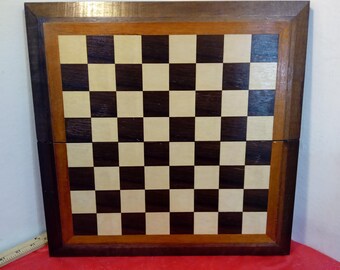 Vintage Folding Chess Board with Spaces for Pieces, Pressman Magnetic Board made in Taiwan