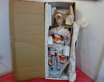 Vintage Collector Doll, Lucy "Lucille Ball" Doll" Copyrighted by CBS and Desilu, Made by Hamilton Collections, 1990's