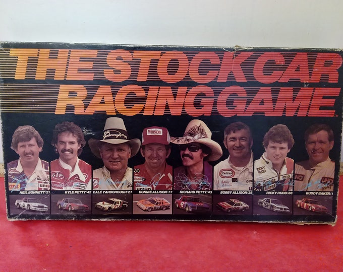 Vintage Board Game, The Stock Car Racing Game with Neil Bonnet& Ricky Rudd by the Ribbit Toy Company, 1981#