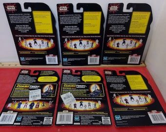 Vintage Star Wars Backing Cardboards, Six Kenner Action Figures Backing Boards, Destroyer Droid, Several Accessory Sets, and Others, 1990's