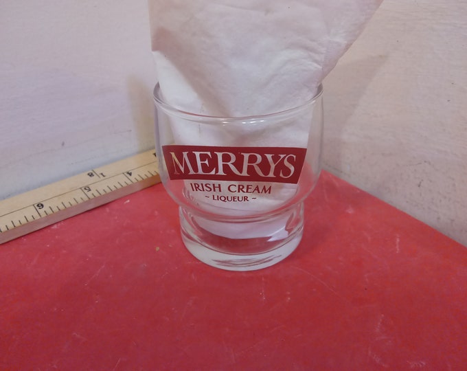 Vintage Drink Glass, Merry's Irish Cream Liqueur Glass, 1970's