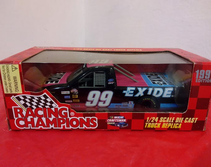 Vintage Diecast Nascar Truck, 1/24th Scale #99 Exide Batteries, Jeff Burton, 1997