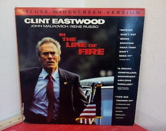 Vintage Laser Disc Movie, Deluxe Widescreen Version "In the Line of Fire", Clint Eastwood, 1993