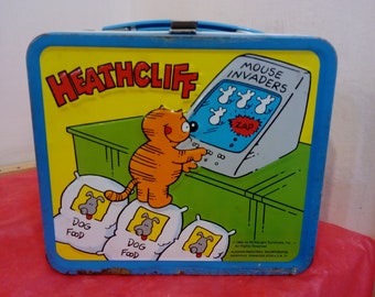 Vintage Lunchbox, Heathcliff Lunchbox by Aladdin, 1982