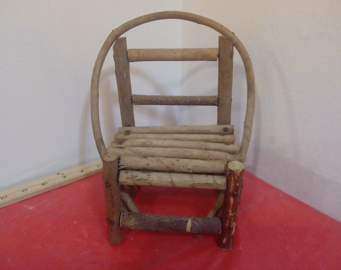 Vintage Doll Furniture, Handmade Doll Chair out of Branch Pieces