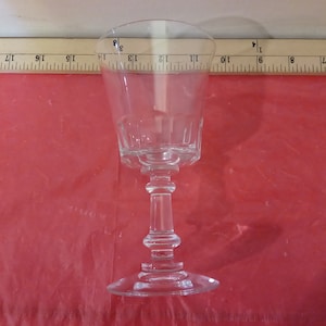 Vintage Stem Glassware, Fostoria or Fostoria like Wine or Drinking Glass, Simple Pattern with no Etching