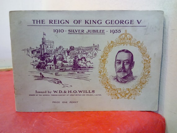 Vintage Cigarette Cards in Holder, the Reign of King George 