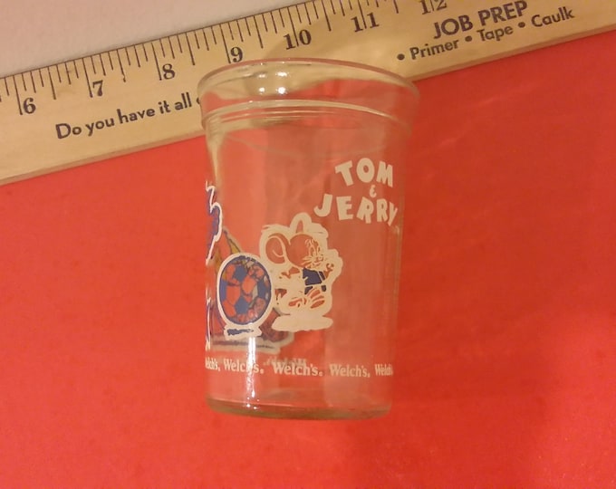 Vintage Jelly Jar, Welch's Tom and Jerry Jelly Jar, 1991