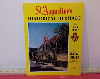 Vintage Memorabilia Travel Magazine, St. Augustine's Historical Heritage, 1952
