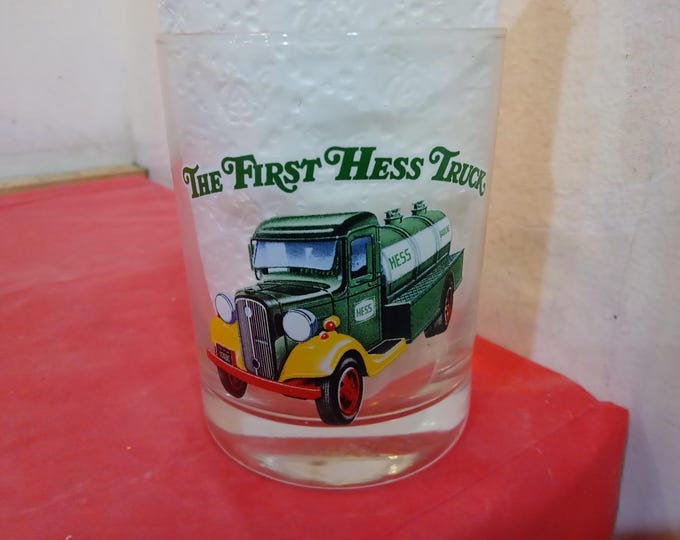 Vintage Drinking Glass, Hess Glasses, Tanker Truck, Trailer and Racer, Fire Truck, or First Truck, 1996#