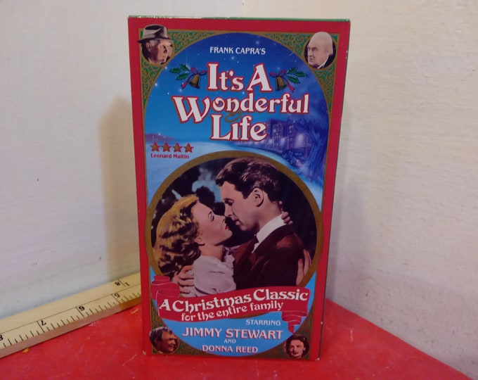 Vintage VHS Movie Tapes, It's a Wonderful Life "Jimmy Stewart", 1990#