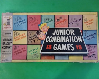 Vintage Junior Combination Games 18 by Milton Bradley, 1955#
