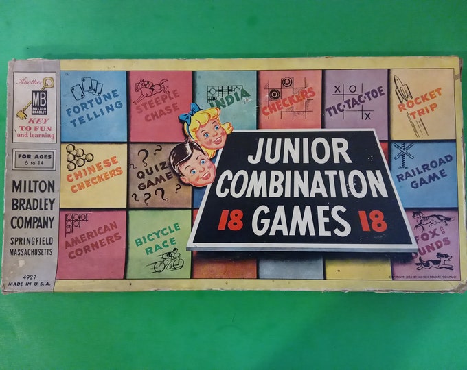 Vintage Junior Combination Games 18 by Milton Bradley, 1955#