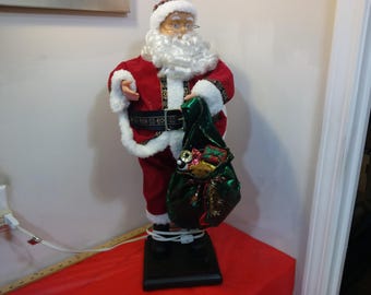 Vintage Musical Animated Santa, Deluxe Santa Claus by Gemmy Industries, 1994