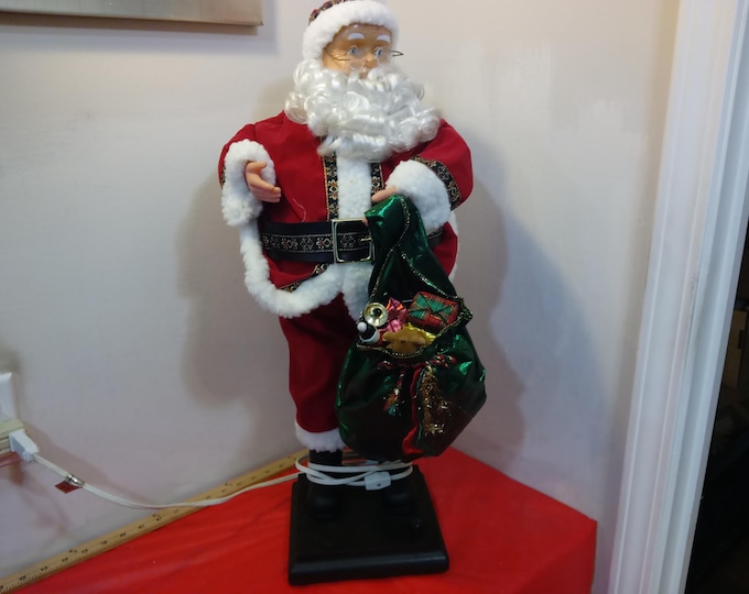 Vintage Musical Animated Santa, Deluxe Santa Claus by Gemmy Industries, 1994