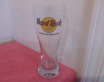 Vintage Bar Glasses, Hard Rock Drink Glasses from Locations, Key West, Myrtle Beach, Washington, 25th Year, and Surfer's Paradise