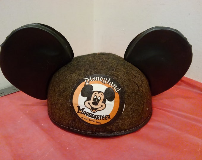 Vintage Disneyland Mouseketeer Cap, with Carol Stitch on Back#